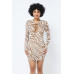Printed Mesh Dress