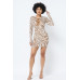 Printed Mesh Dress