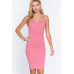 Round Neck Cami Rib Sweater Dress