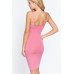 Round Neck Cami Rib Sweater Dress