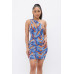 Printed One Shoulder Mini Dress