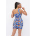 Printed One Shoulder Mini Dress