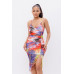Printed Mesh Dress