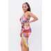 Printed Mesh Dress