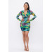 Long Sleeve Printed V-neck Dress