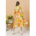 A Printed Woven Midi Dress