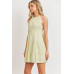 Roundneck Sleeveless Dotted Swiss Dress
