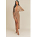 Pecan Brown Open Front Dress