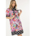 Print Midi Dress With Polka Dot Finish