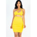 One Shoulder Cut-out Front Ruched Bodycon Mini Dress