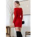 Knit Cut-out Bustier Top Lace Down Detail Mini Dress