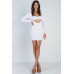 Knit Cut-out Bustier Top Lace Down Detail Mini Dress