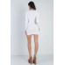 Knit Cut-out Bustier Top Lace Down Detail Mini Dress