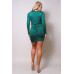 Long Sleeve Corset Halter Tie Mini Dress