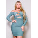 Long Sleeve All Over Cutout Mini Dress