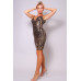 Spaghetti Strap Holiday Sequins Plunge Mini Dress