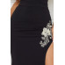 Beaded Embroidered Near Slit Detail Maxi Ddress