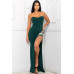 Beaded Embroidered Near Slit Detail Maxi Ddress