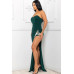 Beaded Embroidered Near Slit Detail Maxi Ddress