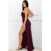 Beaded Embroidered Near Slit Detail Maxi Ddress