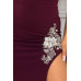 Beaded Embroidered Near Slit Detail Maxi Ddress