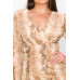 Shirring Animal Print Dress