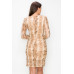 Shirring Animal Print Dress