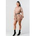 Double Zipper Long Sleeve Hooded Mini Dress