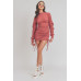 Solid Color Mock Neck Mini Bodycon Dress