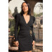 Long Sleeve Overlay Detailed Fashion Dress