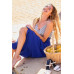 Striped Print Cami Sol Top Hi-waist Skirt Side Pocket Maxi Dress