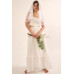 A Sheer, Chiffon Floral Lace Maxi Dress