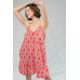 Floral Printed Wool Peach Cami Dress