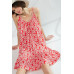 Floral Printed Wool Peach Cami Dress