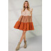 Poplin Tiered Color Block Dress