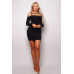 Long Sleeve Cuff Front Strap Mini Dress