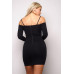 Long Sleeve Cuff Front Strap Mini Dress