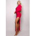 Long Sleeve V Neck Open Back Maxi Dress