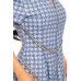 Houndstooth Chain-belt Dress