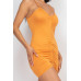 Adjustable Ruched Front Detail Mini Dress