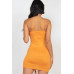 Adjustable Ruched Front Detail Mini Dress