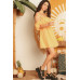 Mango Cotton Cold Shoulder Puff Short Sleeve Mini Dress