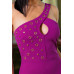 Eyelet With Stud Detailed Fashion Dress