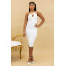 Eyelet With Stud Detailed Fashion Dress