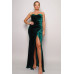 Strapless Sweetheart Maxi Velvet Dress