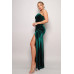 Strapless Sweetheart Maxi Velvet Dress