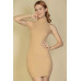 Ribbed Turtle Neck Sleeveless Bodycon Mini Dress