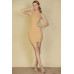 Ribbed Turtle Neck Sleeveless Bodycon Mini Dress