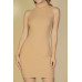 Ribbed Turtle Neck Sleeveless Bodycon Mini Dress