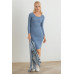 Ribbed Crew Neck Long Sleeve Mini Dress